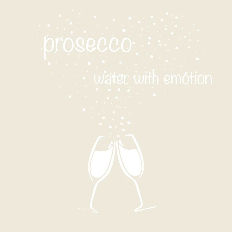 Prosecco – De l’eau avec émotion – Vin mousseux dans des verres à