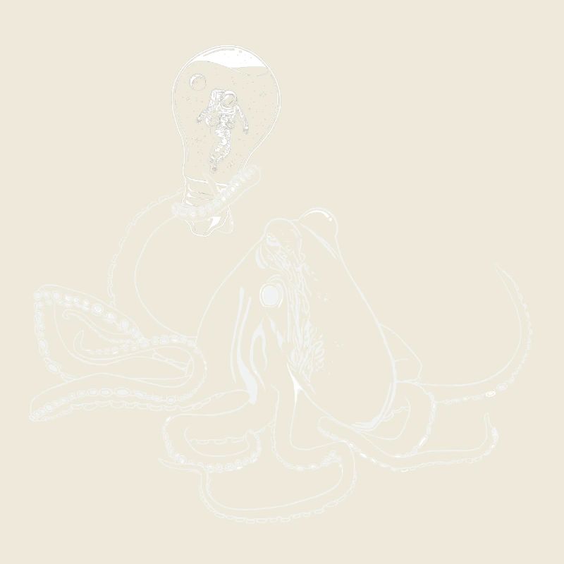 Surrealistic Octopus Artwork with Astronaut