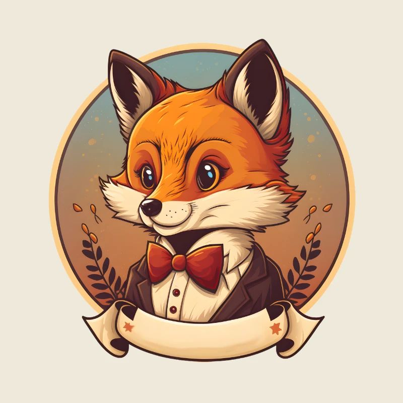 Mignon Rusé Mignon Cartoon Fox