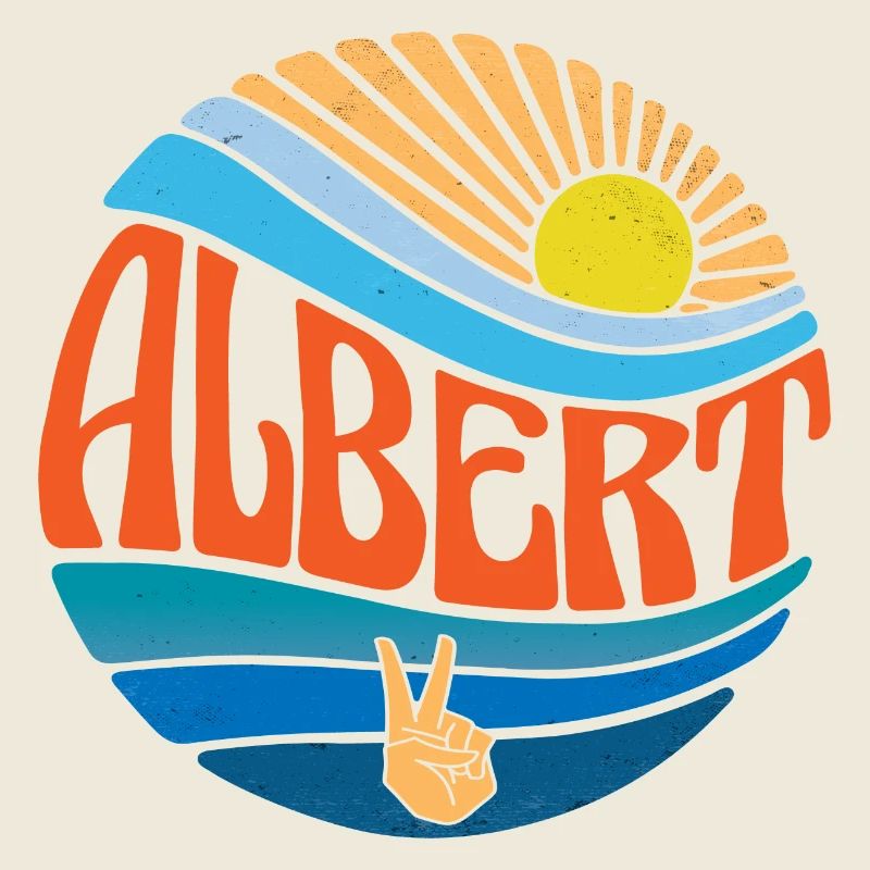 Albert Shirt Vintage Sunset Albert Groovy Tie Dye