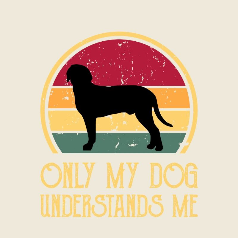 Austrian Black And Tan Hound Dog Silhouette Retro