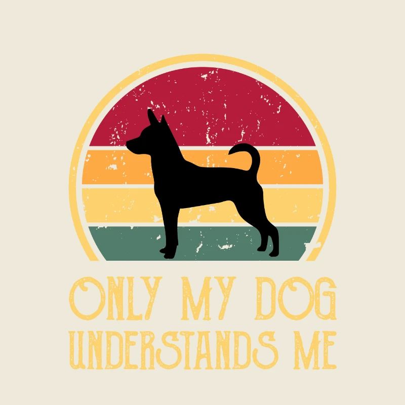 Decker Rat Terrier Dog Silhouette Retro Sunset