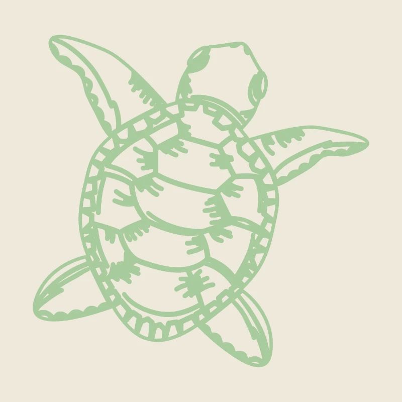 Schildkröte in Grün