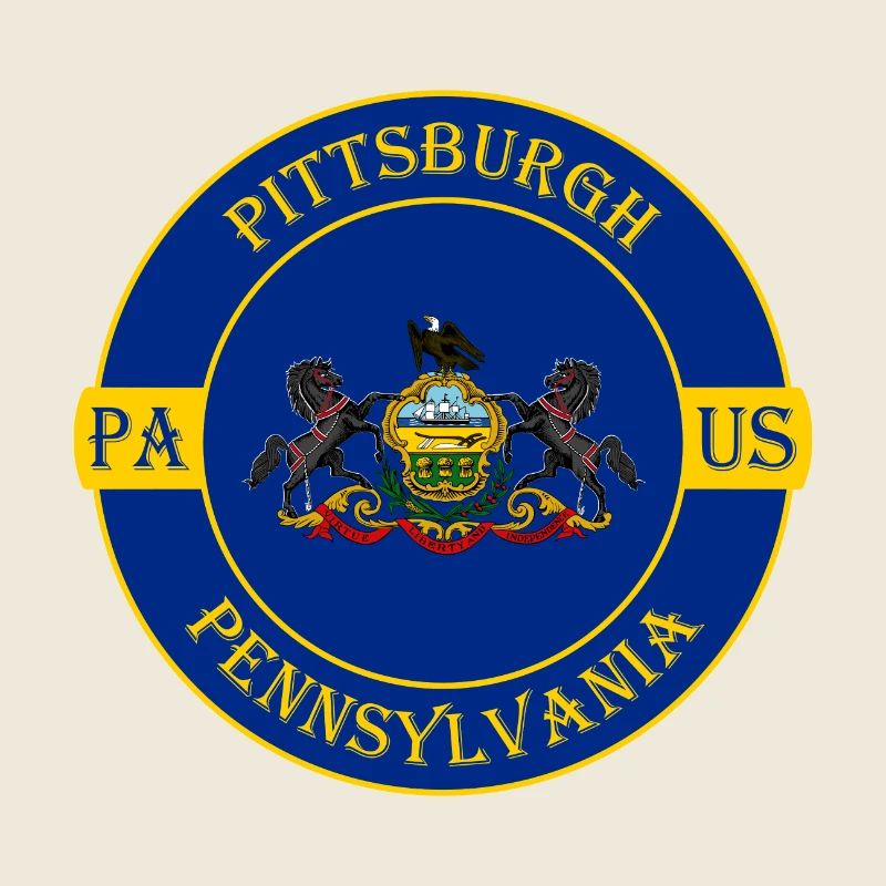 Pittsburgh Pennsylvanie drapeau USA Souvenir insigne