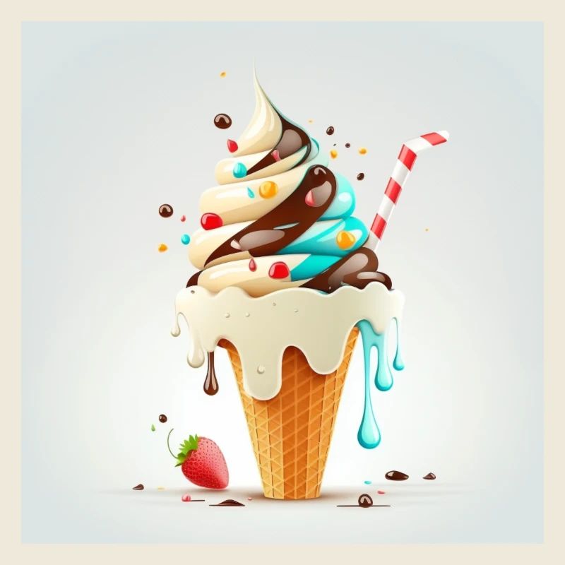 Cornet de glace cartoon