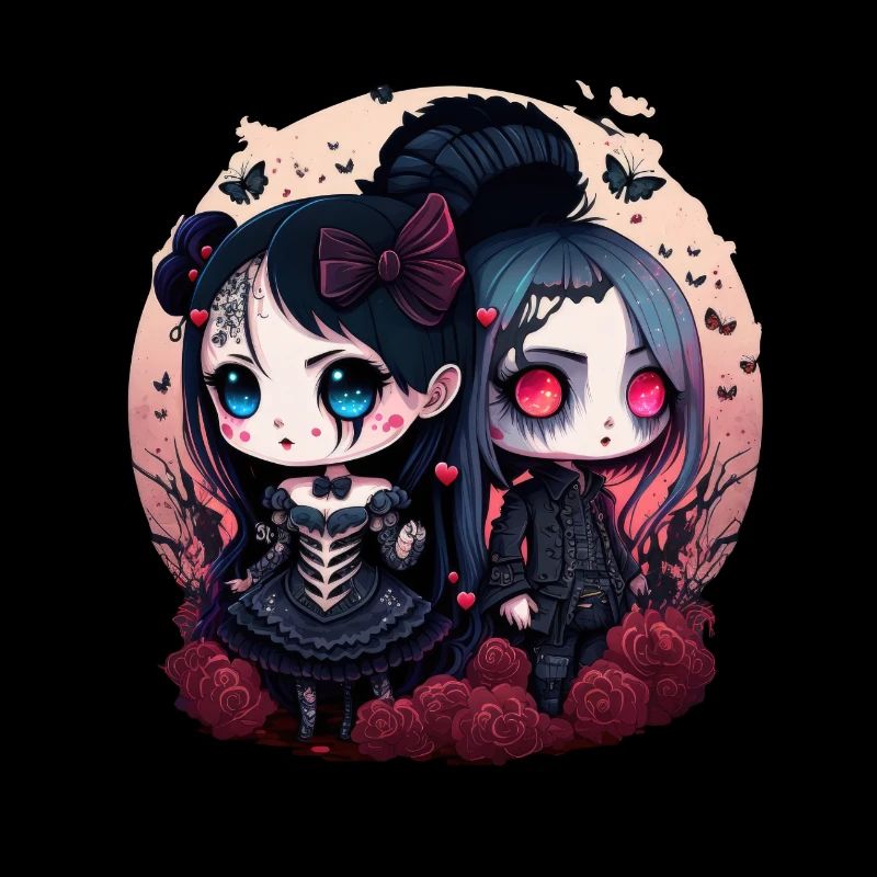 Goth Kawaii Anime Chibi Horror