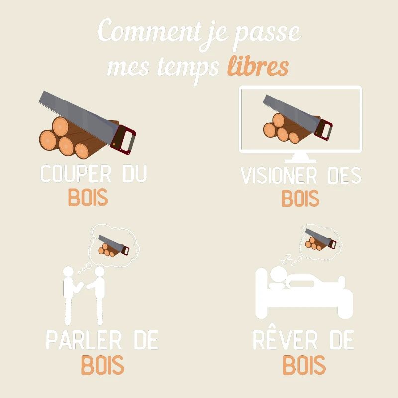 temp libre couper du bois cadeau bucheron