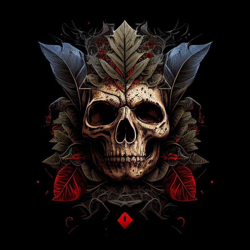 Splash multicolor skull. Aztec indian skull