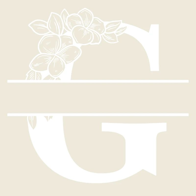 Personalized floral letter G