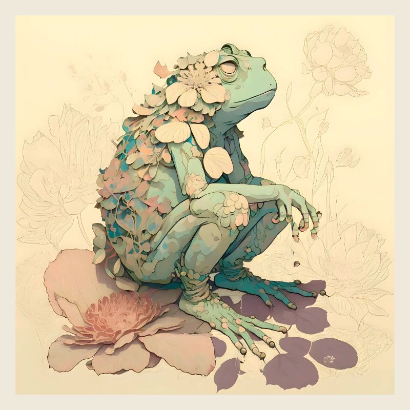 en harmonie avec la grenouille de la nature