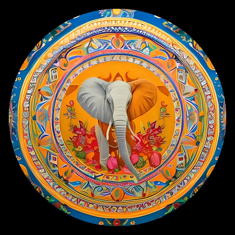 Elefant Boho Design in Digital Art