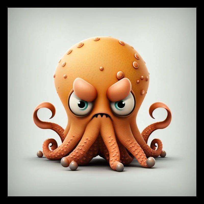 Verärgerte Krake Geschenk