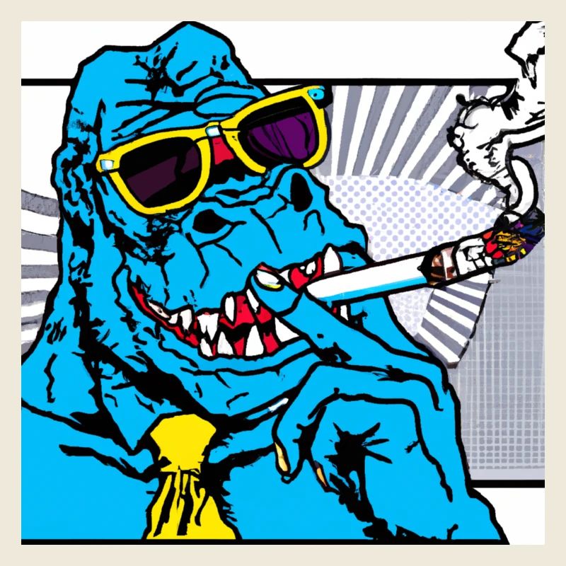 Dino smoking a cigar V3 gift