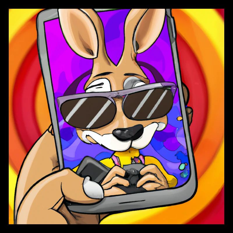 Kangaroo makes selfie gift