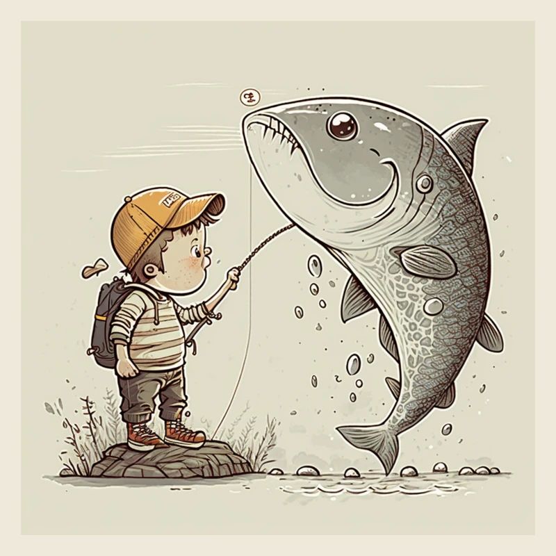 Little boy catches gift