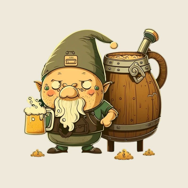 Funny brewmaster with beer