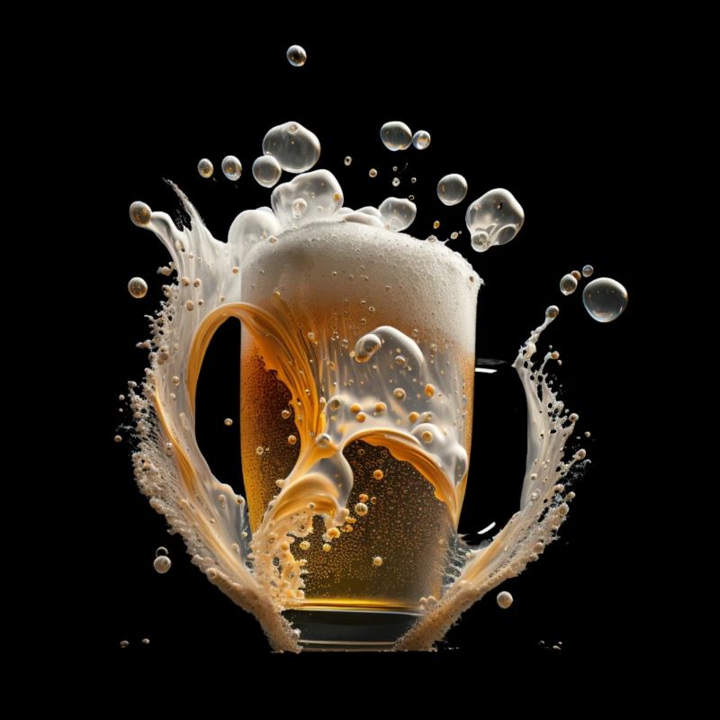 Explosion de bière artisanale dans le verre