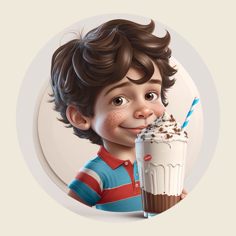 Vanille Milchshake Boy - Schokolade