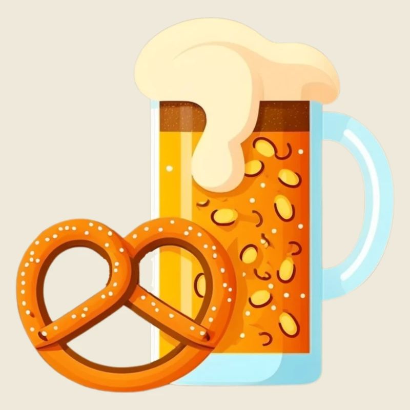 Maß Bier und Brezel