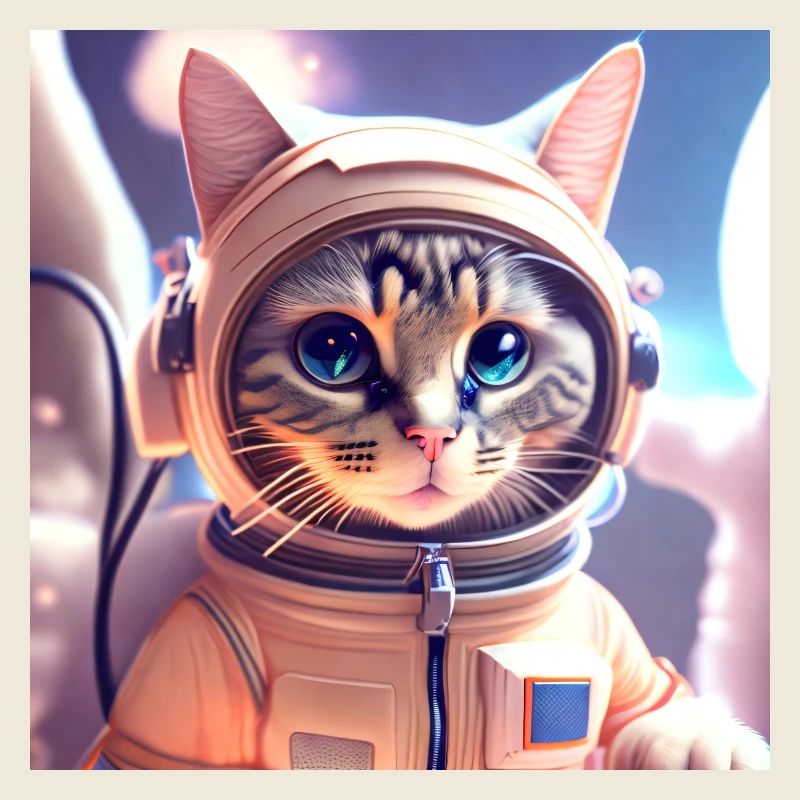 Asteonaut cat in space