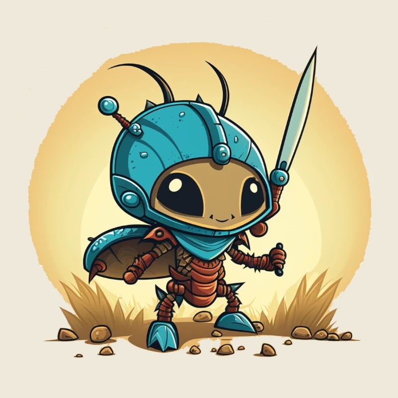A cute ant warrior