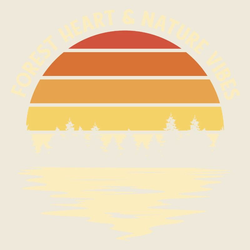 Forêt rétro coucher de soleil