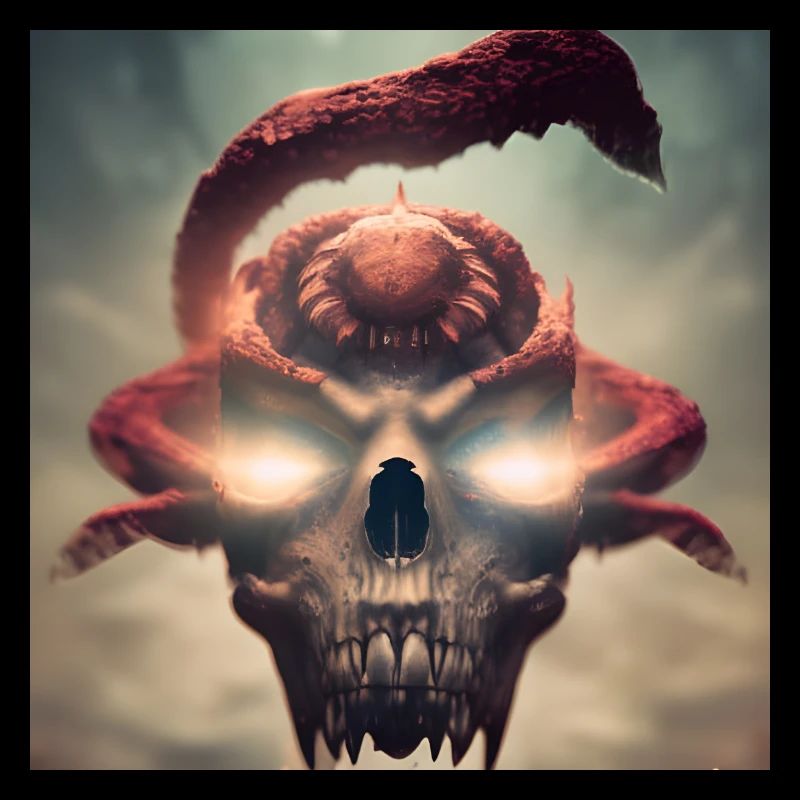 Dark Art - Flying Skull
