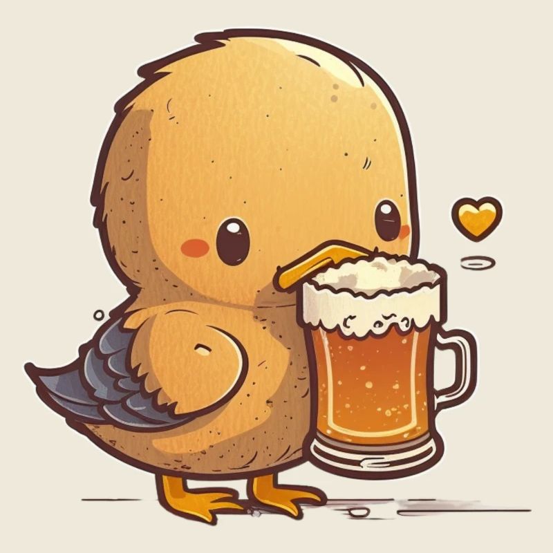 Süßes Baby Entchen mit Bier. Biershirt