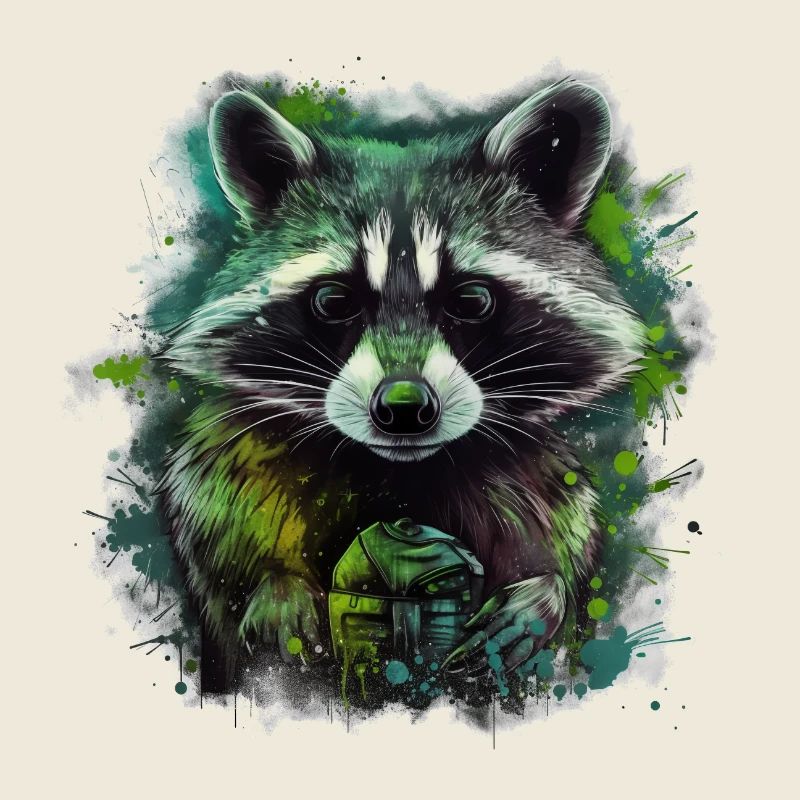 Grüner Traum-Waschbär