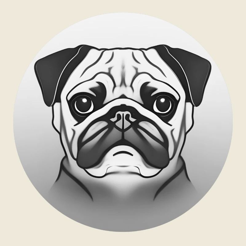 Carlin en cercle, motif d’impression graphique de conception