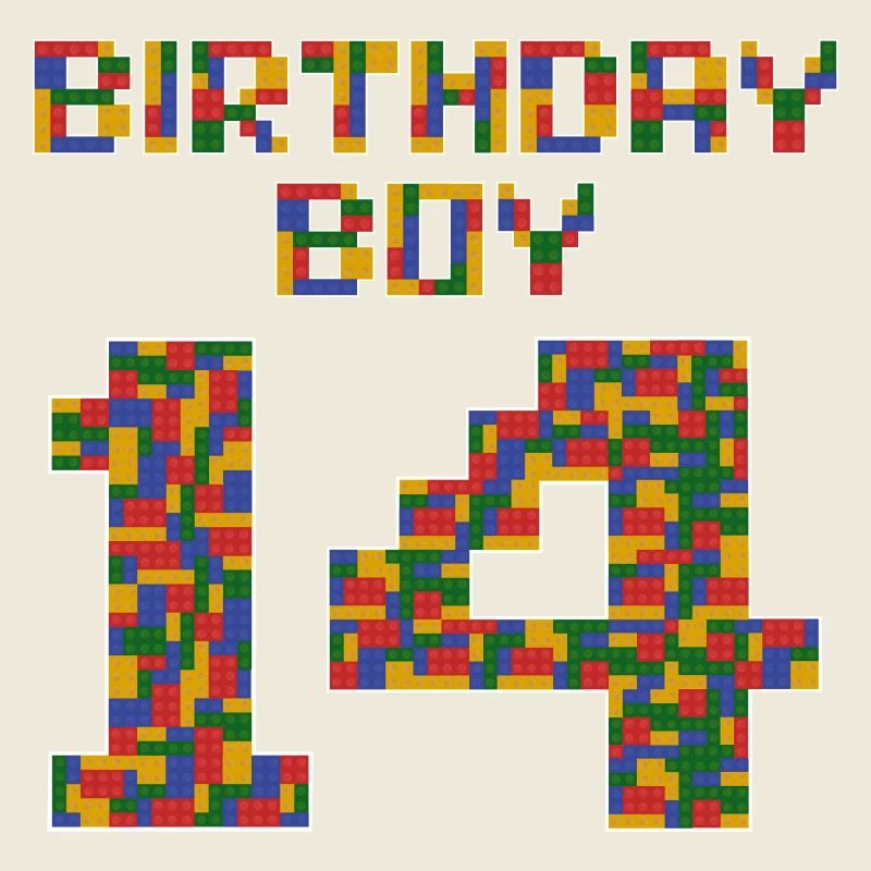 Mignon 14th Birthday Gift 14 ans Bâtiment en bloc