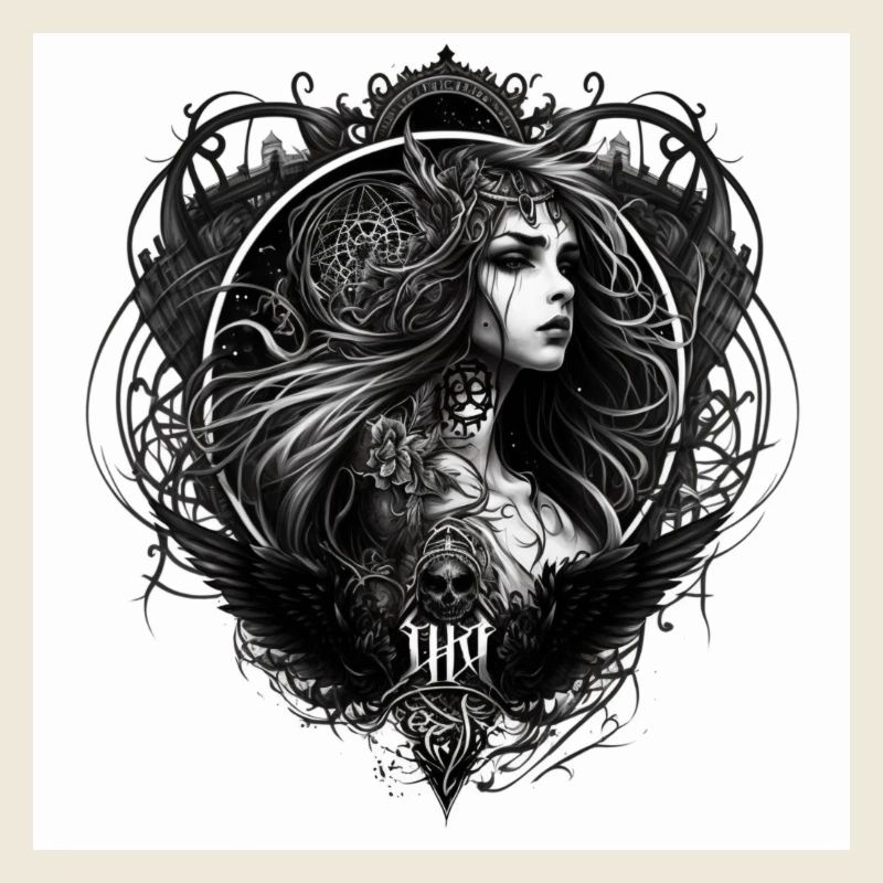 Femme fatale style tatouage