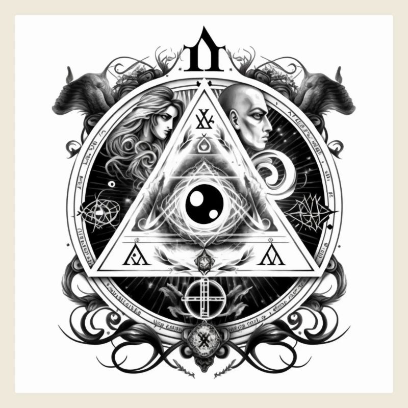Illuminati man and woman