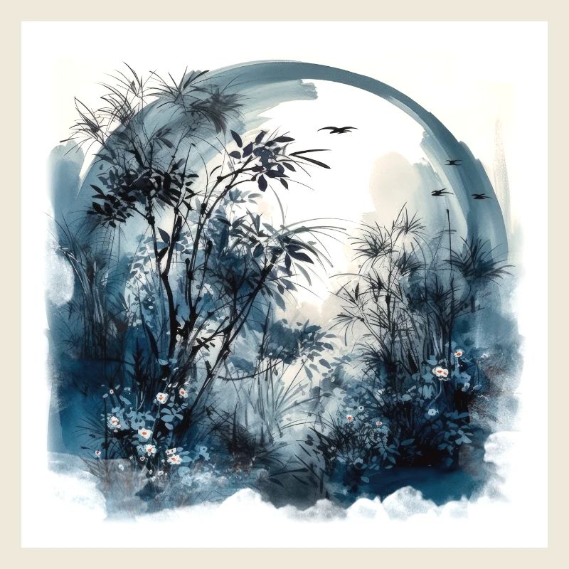 Aquarelle Illustration de forêt