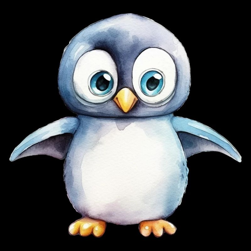 Aquarelle de pingouin