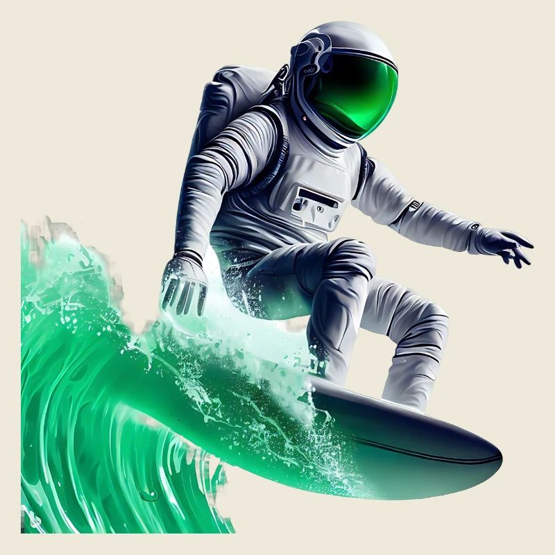 Astronaute de surf Green Waves