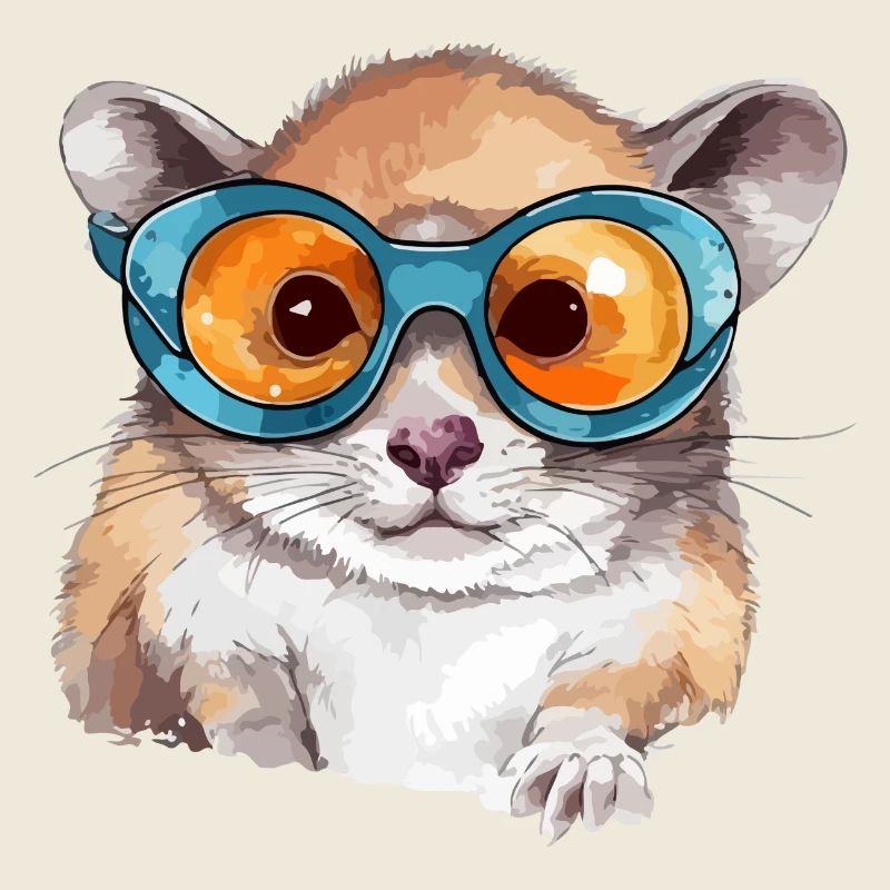 Nehmen Sie das Brillenhörnchen