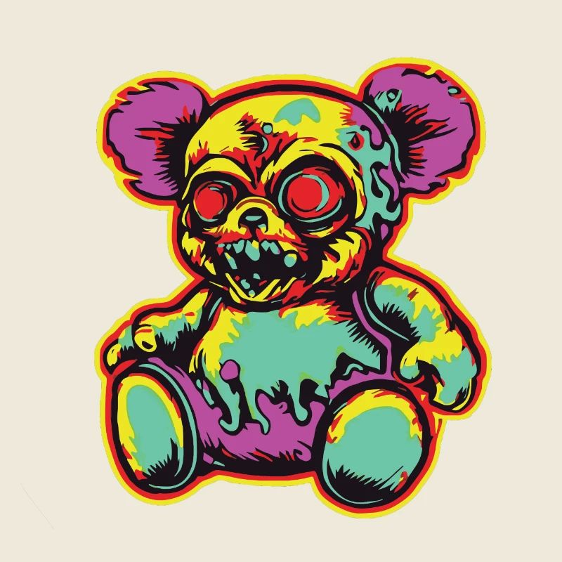 Horror Gruseliger Bär Halloween Hexengebräu
