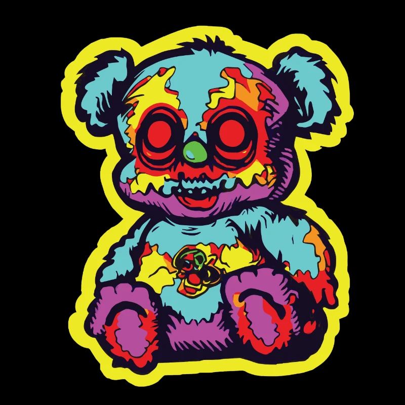 Horror Scary Bear Halloween Phantom Fangs