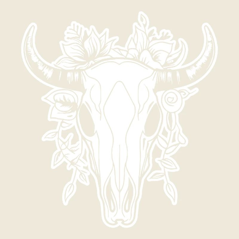 Crâne de vache Boho