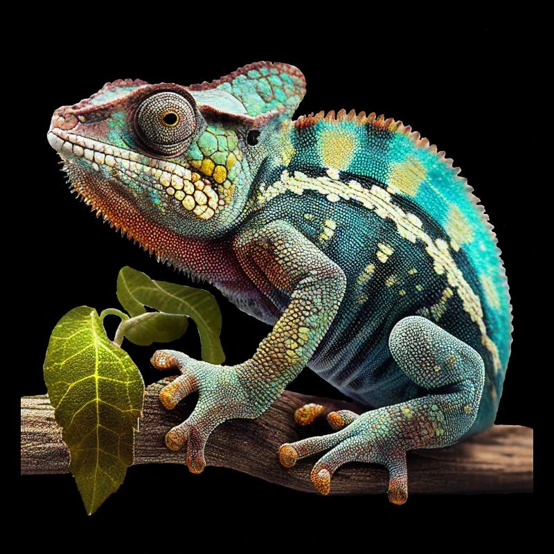 Caméléon sur branche