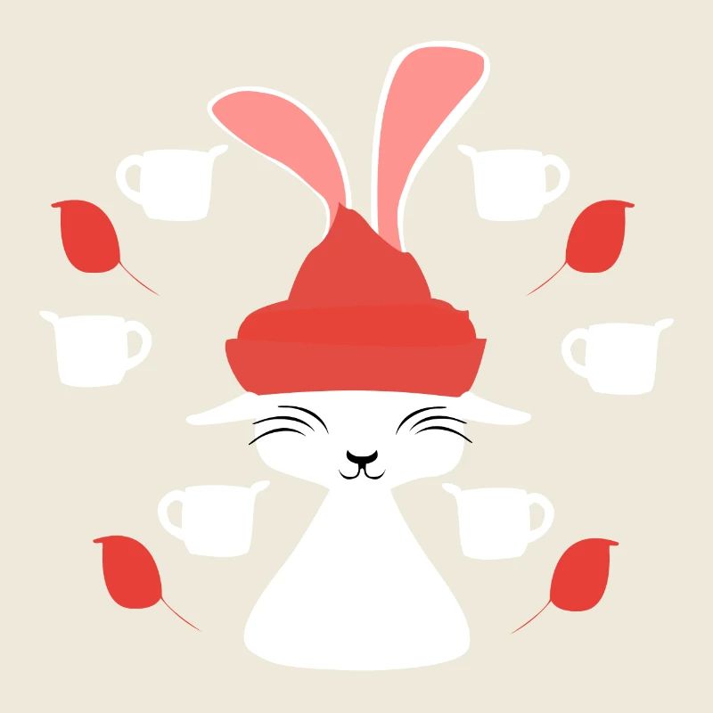 Kaninchen-Teeblätter