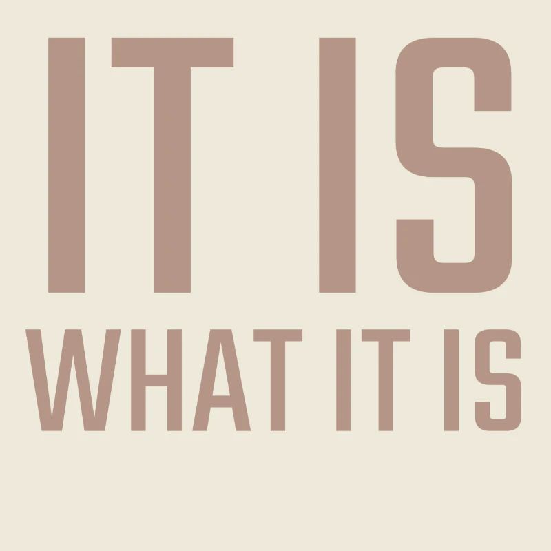 it is what it is