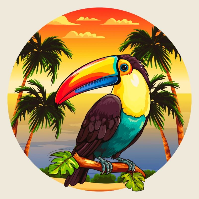 Tropical bird palms