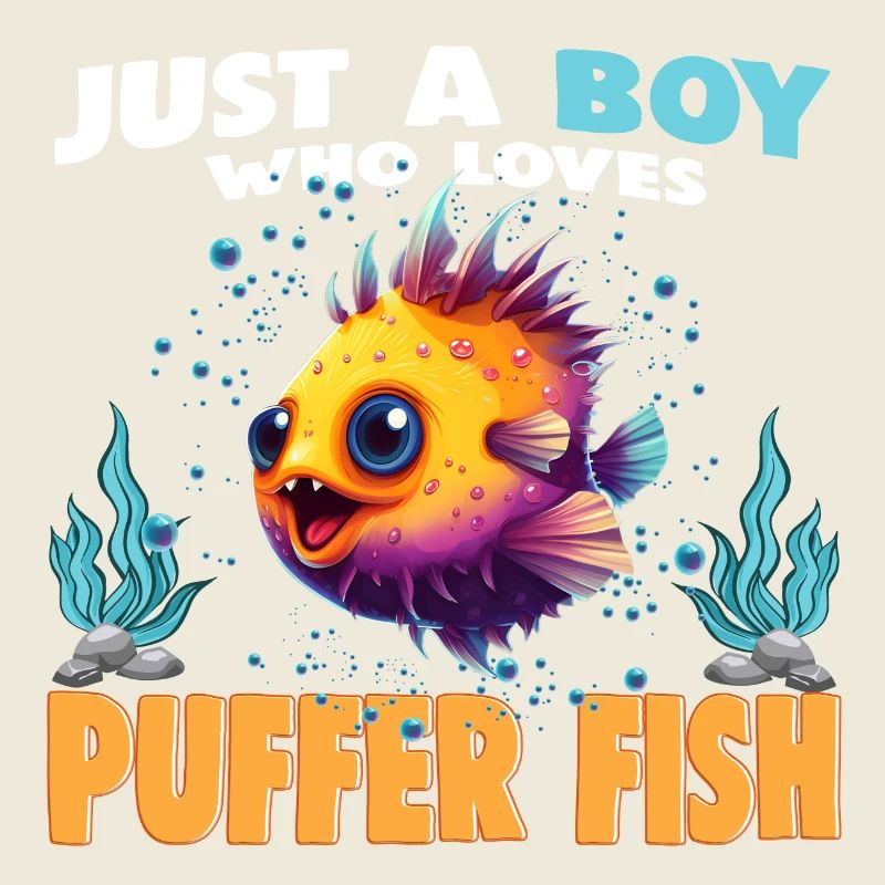 Juste un garçon qui aime le poisson-globe