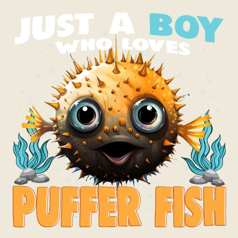 Juste un garçon qui aime le poisson-globe