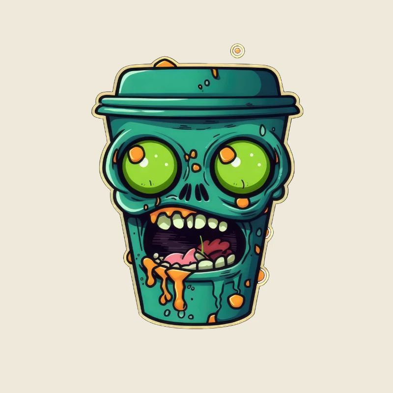 Halloween coffee mug - creepy coffee mug