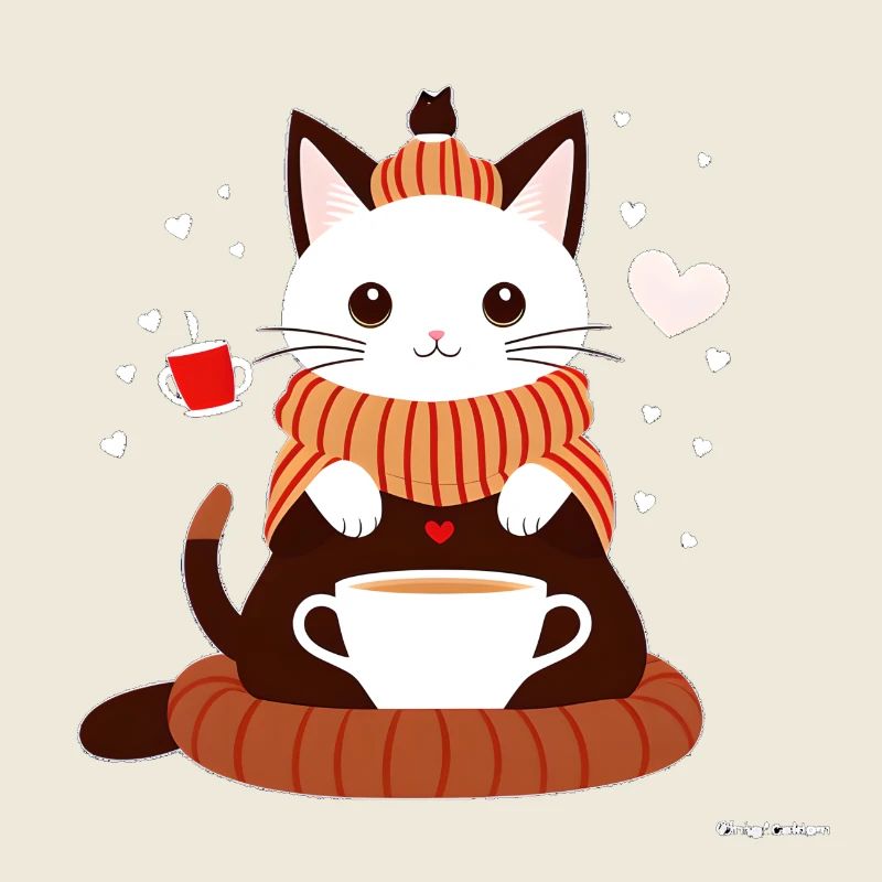 Chat avec du thé dans les pattes