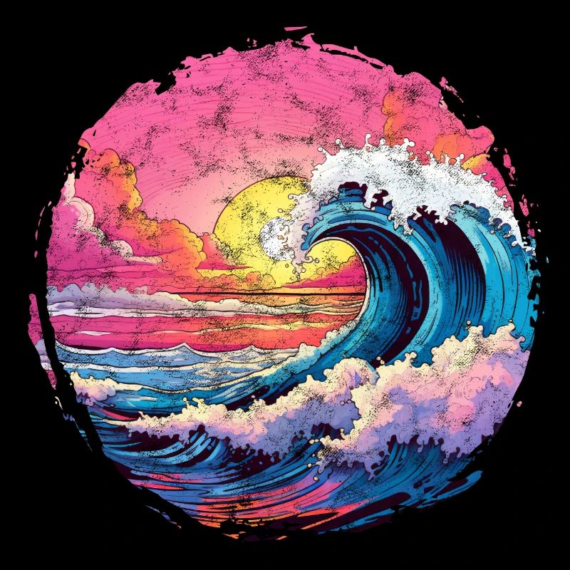 Sea, Wave, Sunset, Sun, Beach Summer