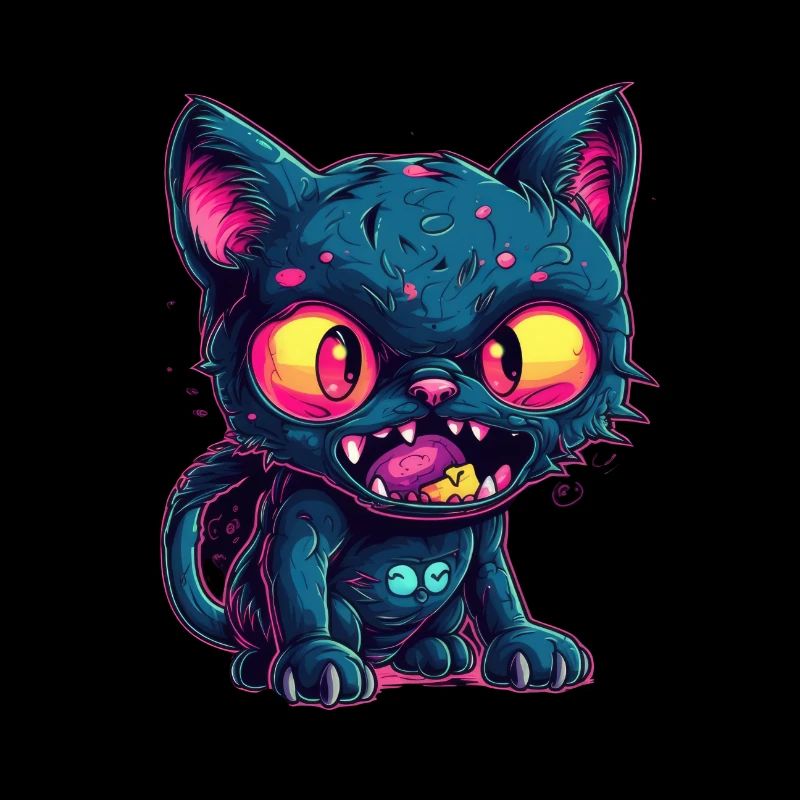Halloween Zombie Cat - Mignon Chat Effrayant